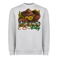 Heather Grey rodeo baby western Heavyweight Sweatshirt - texasbilliewilder