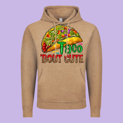 Taco 'bout Cute Vintage Hoodie Designed By Ranaportraitstore