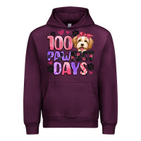 Mauve Wine 100 pawfect days Urban Hoodie - Artiststas