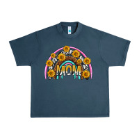 Mom With Sunflower Rainbow Mothers Day Urban Heavy Tee | Teevron
