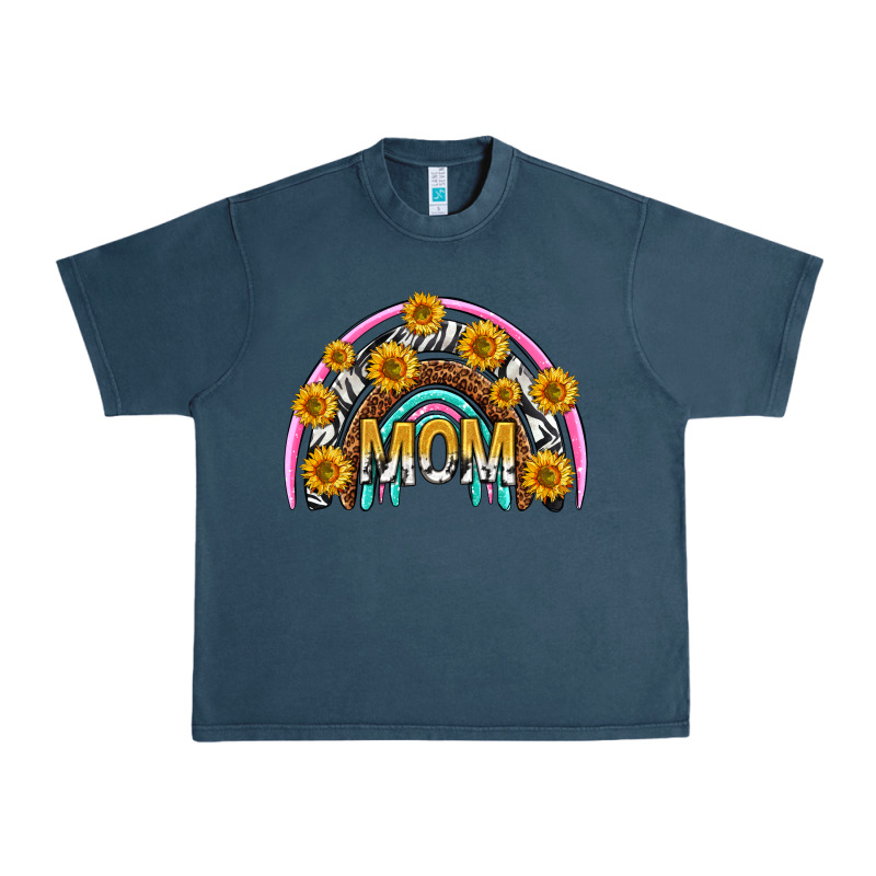 Mom With Sunflower Rainbow Mothers Day Urban Heavy Tee by texasbilliewilder | Teevron