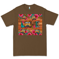 Cacao love school bus leopard Premium Tee - Artiststas