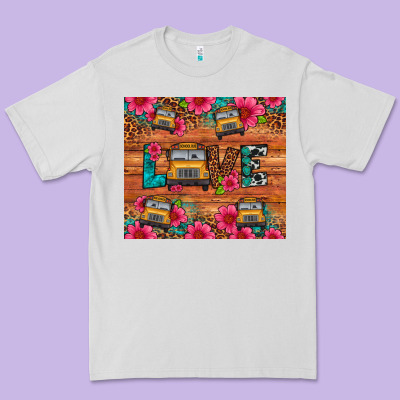 Love School Bus Leopard Premium Tee Designed By Artiststas