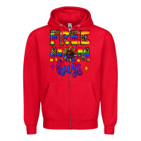 Red free mom hugs Zipper Hoodie - JahusDesignShop