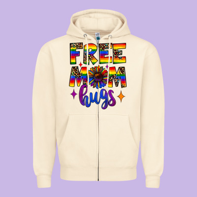 Free Mom Hugs Zipper Hoodie Designed By Jahusdesignshop