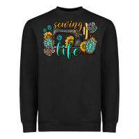Black sewing life western Heavyweight Sweatshirt - texasbilliewilder