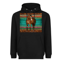 Black western horse serape  leather leopard Heavyweight Hoodie - BarkalooDesign