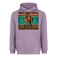 Lavender western horse serape  leather leopard Heavyweight Hoodie - BarkalooDesign