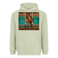 Matcha western horse serape  leather leopard Heavyweight Hoodie - BarkalooDesign