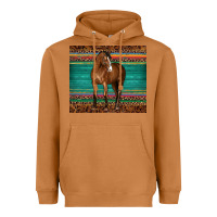 Meerkat western horse serape  leather leopard Heavyweight Hoodie - BarkalooDesign