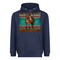 Western Horse Serape  Leather Leopard Heavyweight Hoodie | Teevron