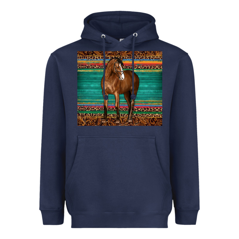 Western Horse Serape  Leather Leopard Heavyweight Hoodie by BarkalooDesign | Teevron