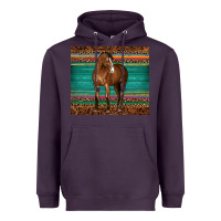 Plum western horse serape  leather leopard Heavyweight Hoodie - BarkalooDesign