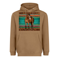 Toasted Coconut western horse serape  leather leopard Heavyweight Hoodie - BarkalooDesign