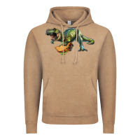 Vintage Coffee T-Rex dinosaur holding a taco Vintage Hoodie - RanaPortraitStore
