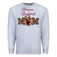 Heather Grey German Shepherd Mom Premium Sweatshirt - Jasminsmagicworld