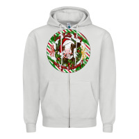 Dove Grey Christmas cow bells ring are you listening Zipper Hoodie - Artiststas