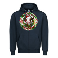 Navy Christmas cow bells ring are you listening Zipper Hoodie - Artiststas