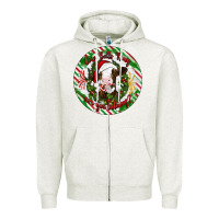 Oatmeal Heather Christmas cow bells ring are you listening Zipper Hoodie - Artiststas