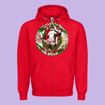 Christmas Cow Bells Ring Are You Listening Zipper Hoodie Designed By Artiststas