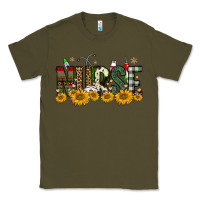 Army Green christmas nurse sunflower Classic Tee - FaDigitalArtStudio