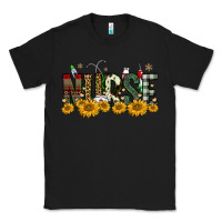 Black christmas nurse sunflower Classic Tee - FaDigitalArtStudio
