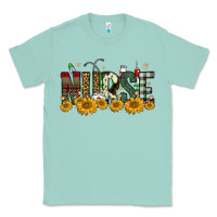 Seafoam christmas nurse sunflower Classic Tee - FaDigitalArtStudio