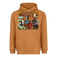 Meerkat Farm Animals On An Old Wagon Heavyweight Hoodie - LillyAllenDesigns