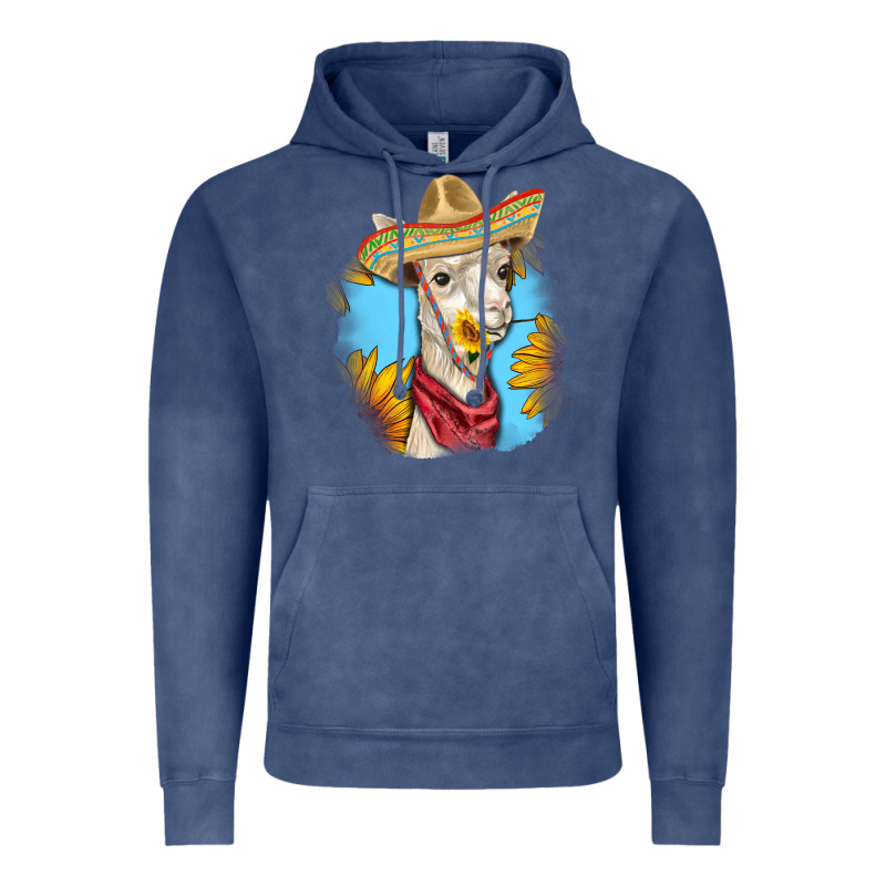 Sombrero Llama Vintage Hoodie by RanaPortraitStore | Teevron