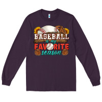 Plum baseball is my favorite season Long Sleeve Tee - HRA Design Shop