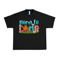 Black born to camp Urban Heavy Tee - Zillion Design Studio