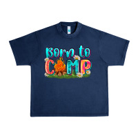 Navy born to camp Urban Heavy Tee - Zillion Design Studio