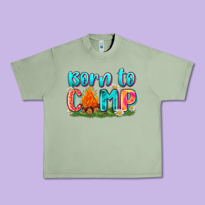 Born To Camp Urban Heavy Tee Designed By Zillion Design Studio