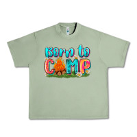Oil Green born to camp Urban Heavy Tee - Zillion Design Studio