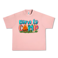 Salmon born to camp Urban Heavy Tee - Zillion Design Studio