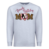 Heather Grey french bulldog mom Premium Sweatshirt - Jasminsmagicworld