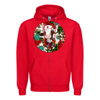 Red Christmas cow gemstone Zipper Hoodie - Artiststas