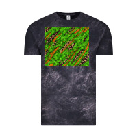 Cloud Black distressed shamrock and leopard Vintage Tee - RanaPortraitStore