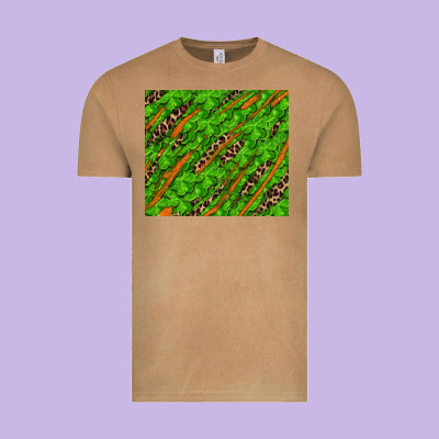 Distressed Shamrock And Leopard Vintage Tee Designed By Ranaportraitstore