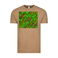 Vintage Coffee distressed shamrock and leopard Vintage Tee - RanaPortraitStore