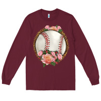 Burgundy western baseball with roses Long Sleeve Tee - HRA Design Shop