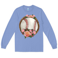 Colony Blue western baseball with roses Long Sleeve Tee - HRA Design Shop