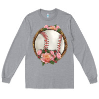 Heather Grey western baseball with roses Long Sleeve Tee - HRA Design Shop