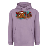 Lavender christmas nana highland cow Heavyweight Hoodie - BarkalooDesign