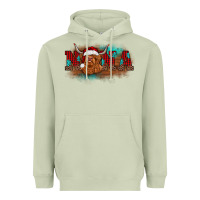 Matcha christmas nana highland cow Heavyweight Hoodie - BarkalooDesign