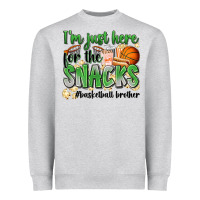 Heather Grey i'm just here for the snacks #basketball brother Heavyweight Sweatshirt - Zillion Design Studio
