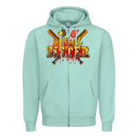 Seafoam softball sister Zipper Hoodie - AdoDesignShop