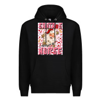 Black santas favorite nurse Premium Hoodie - MaliasSmallBusiness