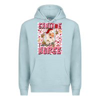 Blue Mist santas favorite nurse Premium Hoodie - MaliasSmallBusiness