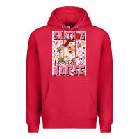 Cardinal santas favorite nurse Premium Hoodie - MaliasSmallBusiness